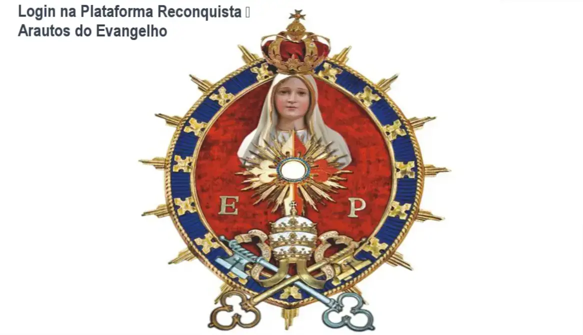 Login na Plataforma Reconquista – Arautos do Evangelho 1 Plataforma de Cursos Reconquista – Arautos do Evangelho login área de membros