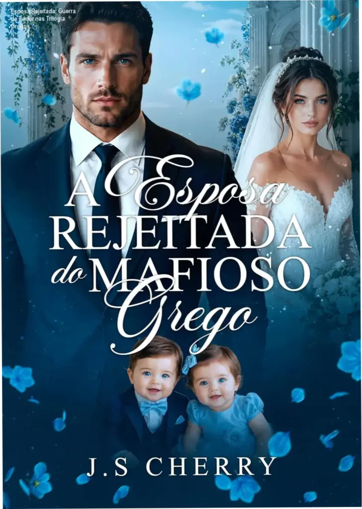 Capa retratando Poseidon e Elena em confronto em fundo escuro com brasão grego e céu cinza