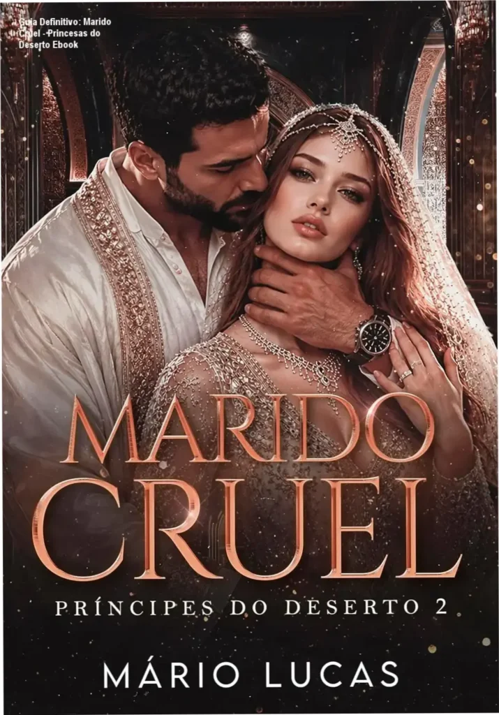 Guia Definitivo: Marido Cruel - Princesas do Deserto Ebook 1 Capa do ebook Marido Cruel: Príncepes do Deserto com destaque para os personagens principais Yasmin e Hussein.