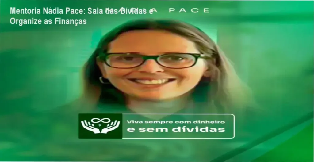 Mentoria Nádia Pace: Saia das Dívidas e Organize as Finanças 1 Pessoa usando aplicativo financeiro com copo d'água, simbolizando controle sobre dívidas e poupança