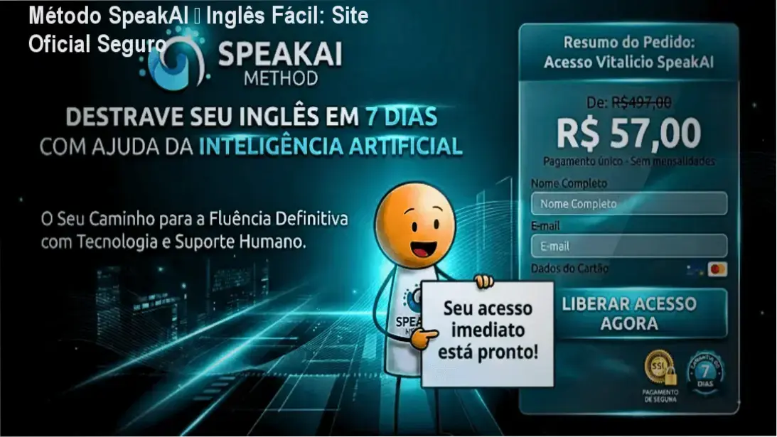 Método SpeakAI – Inglês Fácil: Site Oficial Seguro 1 Método SpeakAI – Inglês Fácil página oficial para compra segura