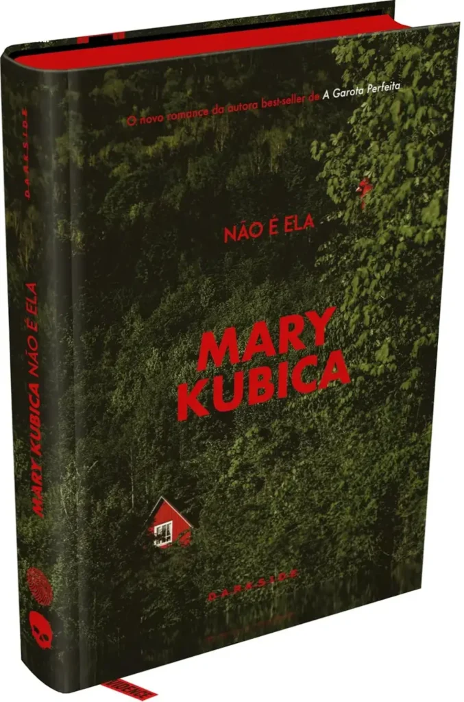 Não é Ela Mary Kubica: onde baixar o livro oficial 1 Capa dura do livro Não é Ela de Mary Kubica em fundo escuro de suspense
