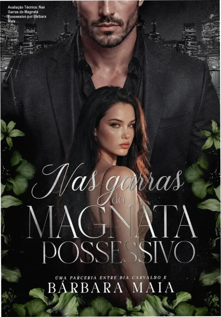 Avaliação Técnica: Nas Garras do Magnata Possessivo por Bárbara Maia 3 Capa do ebook 'Nas Garras do Magnata Possessivo' mostrando o personagem principal com expressao intensa