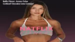 Tela de login da plataforma Natflix Fitness destacando os benefícios de treino e alimentação.