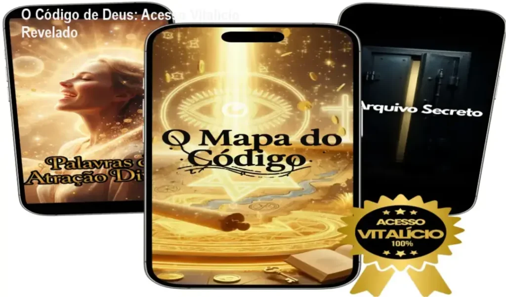O Código de Deus: Acesso Vitalício Revelado 1 Curso digital O Código de Deus com destaque para o benefício do acesso vitalício e programa estruturado de transformação pessoal.
