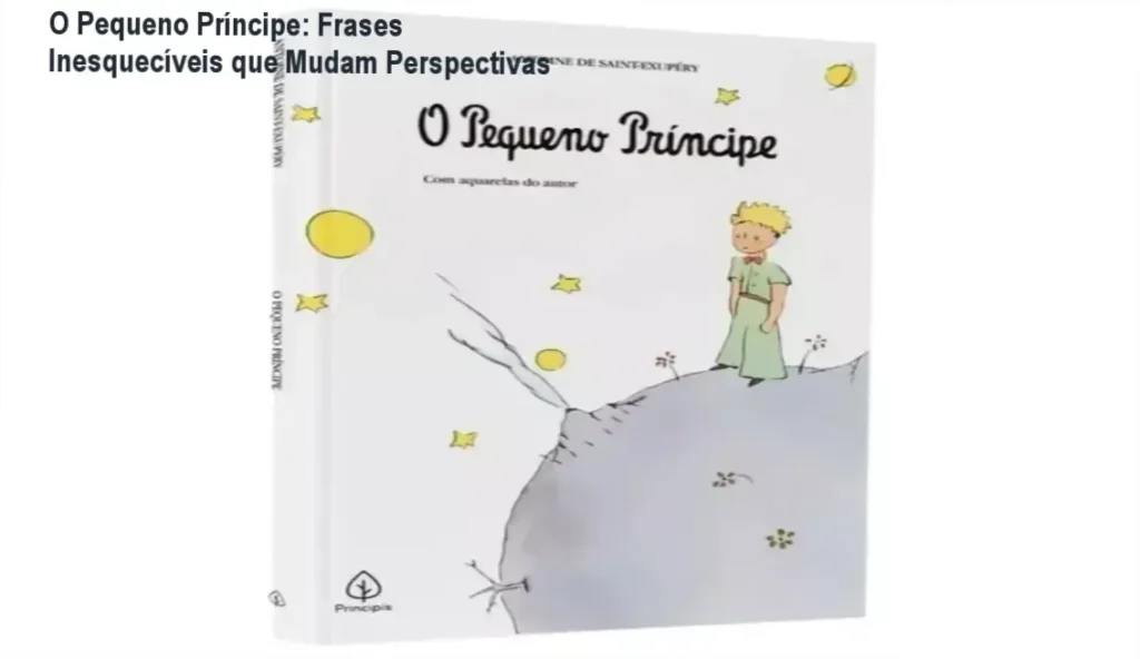 Capa do livro O Pequeno Príncipe com ilustrações em aquarela do autor Antoine de Saint-Exupéry