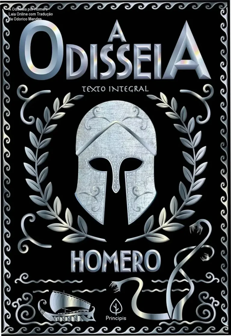 A Odisseia por Homero - Leia Online com Tradução de Odorico Mendes 14 Capa digital do eBook A Odisseia com destaque para o título e o autor