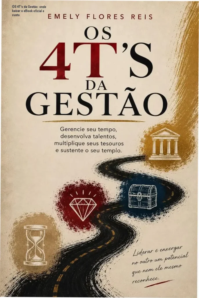 OS 4T's da Gestão: onde baixar o eBook oficial e custo 1 Capa do eBook OS 4T's da Gestão de Emely Flores Reis com ícone de download