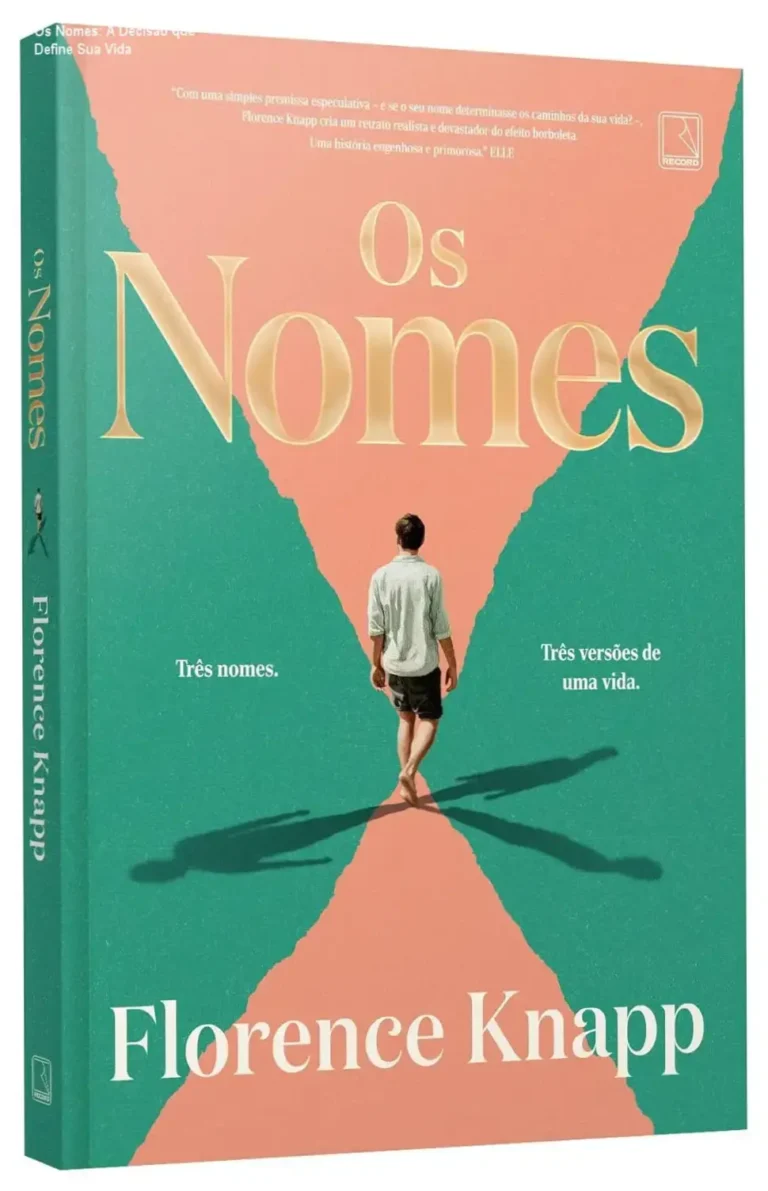 Capa do livro 'Os Nomes' por Florence Knapp mostrando a família de três gerações com expressões emocionadas