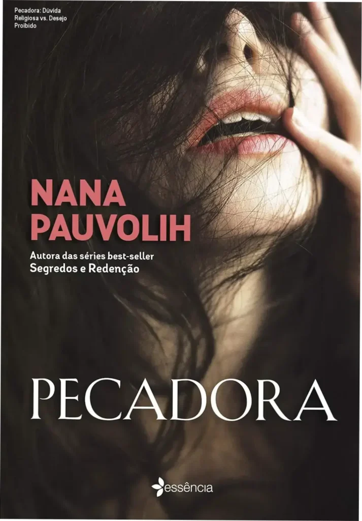 Pecadora: Dúvida Religiosa vs. Desejo Proibido 1 Capa sensual de 'Pecadora' destacando conflito religioso entre Isabel e Enrico