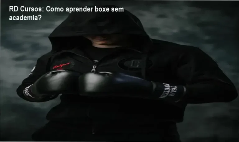 Imagem promocional do curso 101 Aulas de Boxe da RD Cursos, mostrando um praticante praticando golpes de boxe em casa