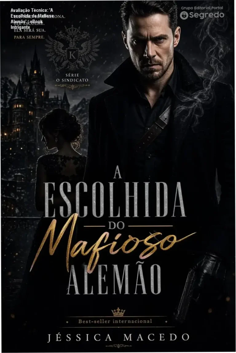 Avaliação Técnica: 'A Escolhida do Mafioso Alemão' – eBook Intrigante 19 Capa elegante do ebook 'A Escolhada do Mafioso Alemão' com design germânico e destaque para os personagens principais.