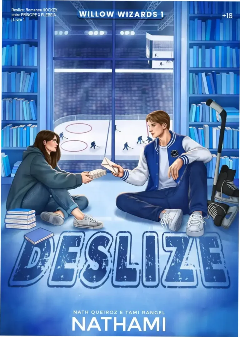 Deslize: Romance HOCKEY entre PRÍNCIPE X PLEBEIA | Livro 1 17 Capa da ebook triste com protagonista feminina de olhos abertos e príncipe sorrindo em um cenário romântico