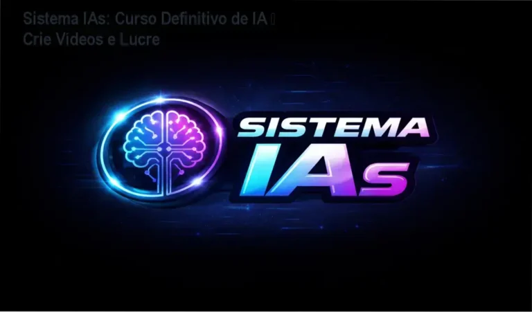 Sistema IAs: Curso Definitivo de IA – Crie Vídeos e Lucre 3 Imagem promocional do curso Sistema IAs com destaque para desconto e criação de vídeos IA