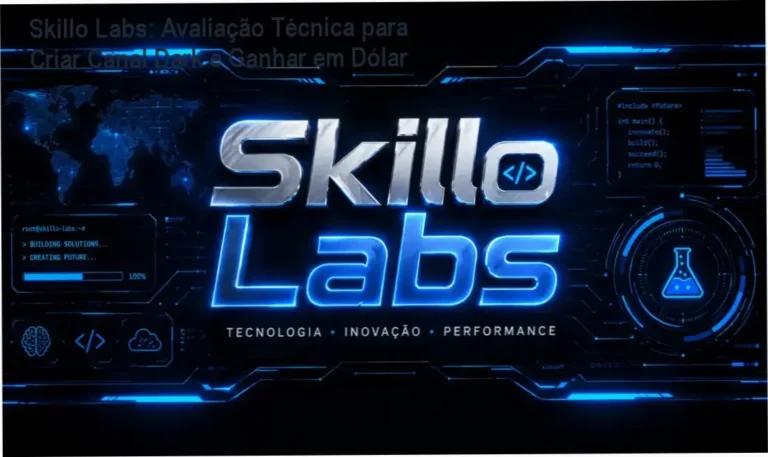 Tela do curso Skillo Labs mostrando estratégia de canal dark com IA