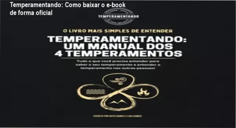 Temperamentando: Como baixar o e-book de forma oficial 3 Capa do e-book Temperamentando com os quatro temperamentos representados