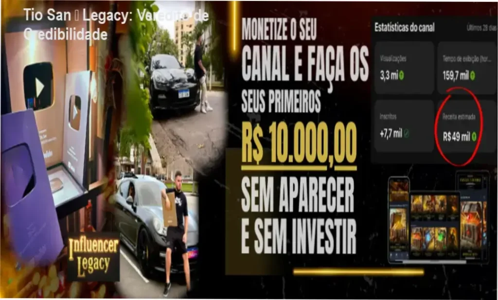 Tio San – Legacy: Veredito de Credibilidade 1 Tio San Influencer Milionário Legacy – custo-benefício e valor entregue
