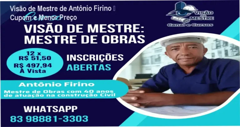 Visão de Mestre de Antônio Firino – promoção e preço reduzido