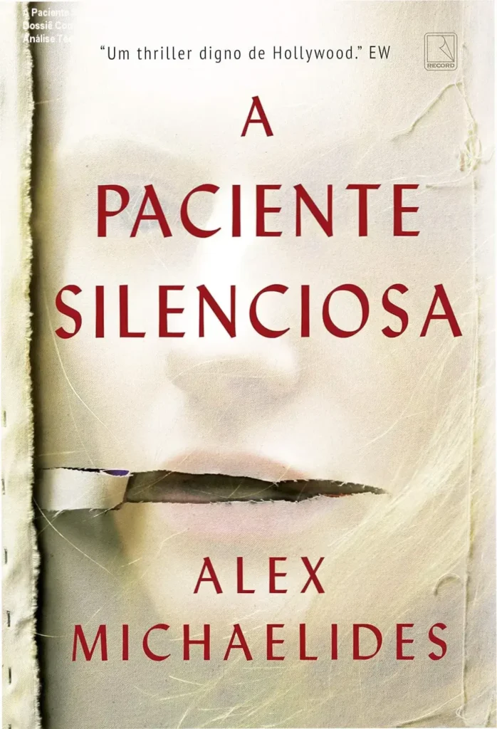 A Paciente Silenciosa: Dossiê Completo e Análise Técnica 1 Capa do livro A Paciente Silenciosa de Alex Michaelides em ambiente de leitura