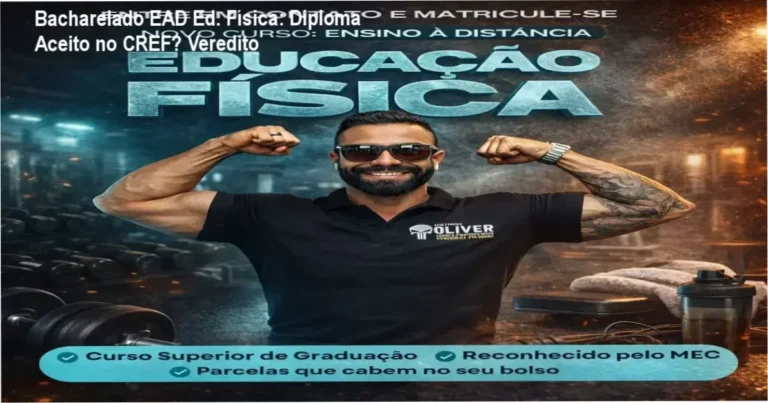 Bacharelado EAD Ed. Física: Diploma Aceito no CREF? Veredito 9 Instituto Óliver Bacharelado EAD Educação Física bastidores plataforma aluno
