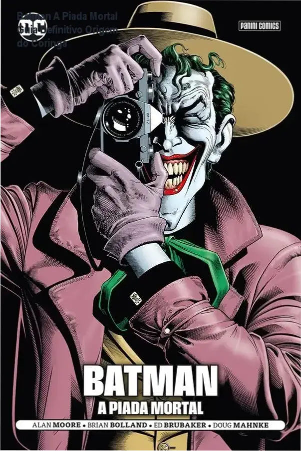 Caparada restaurada da graphic novel Batman A Piada Mortal com arte minuciosa de Brian Bolland