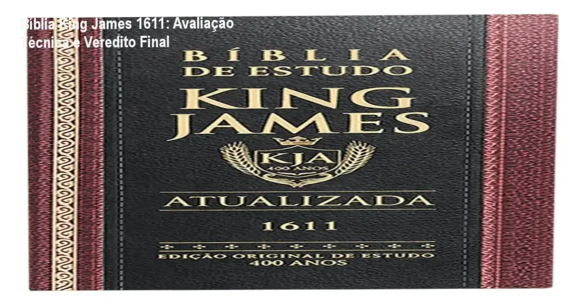 Bíblia Sagrada de Estudo King James 1611 tradicional com capa dura aberta