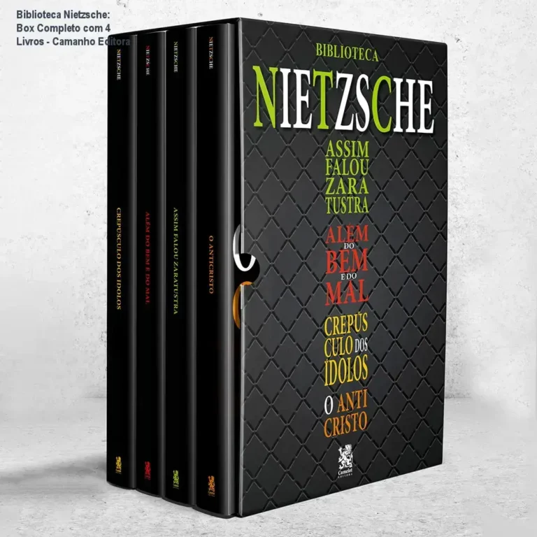 Capa do livro Biblioteca Nietzsche com texto em destaque sobre tradução acessível e preço promocional