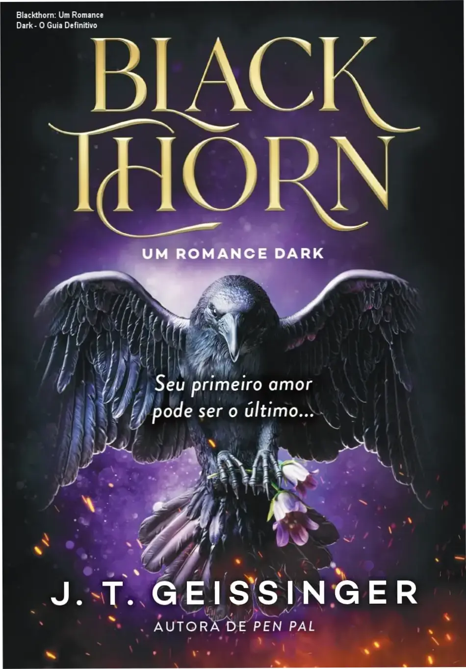 Capa do livro Blackthorn com destaque para os personagens principais em um cenário mistério e tensión