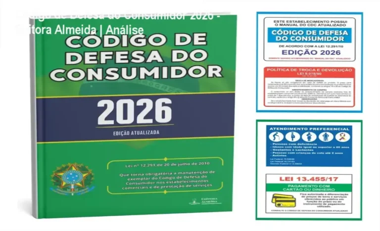 Código de Defesa do Consumidor 2026 - Editora Almeida | Análise 2 Kit do Código de Defesa do Consumidor 2026 com livro e placas de sinalização obrigatórias