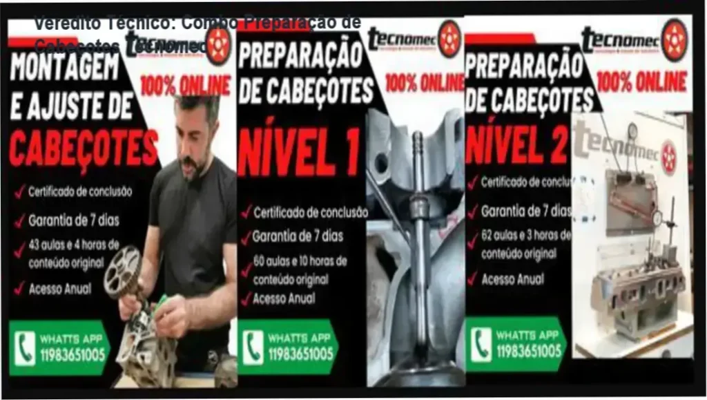 Veredito Técnico: Combo Preparação de Cabeçotes Tecnomec 1 Combo Preparação de Cabeçotes Tiago Jorge: bastidores da bancada de fluxo e usinagem