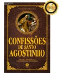 Capa de luxo almofadada do livro Confissões de Santo Agostinho, edição da Editora Garnier