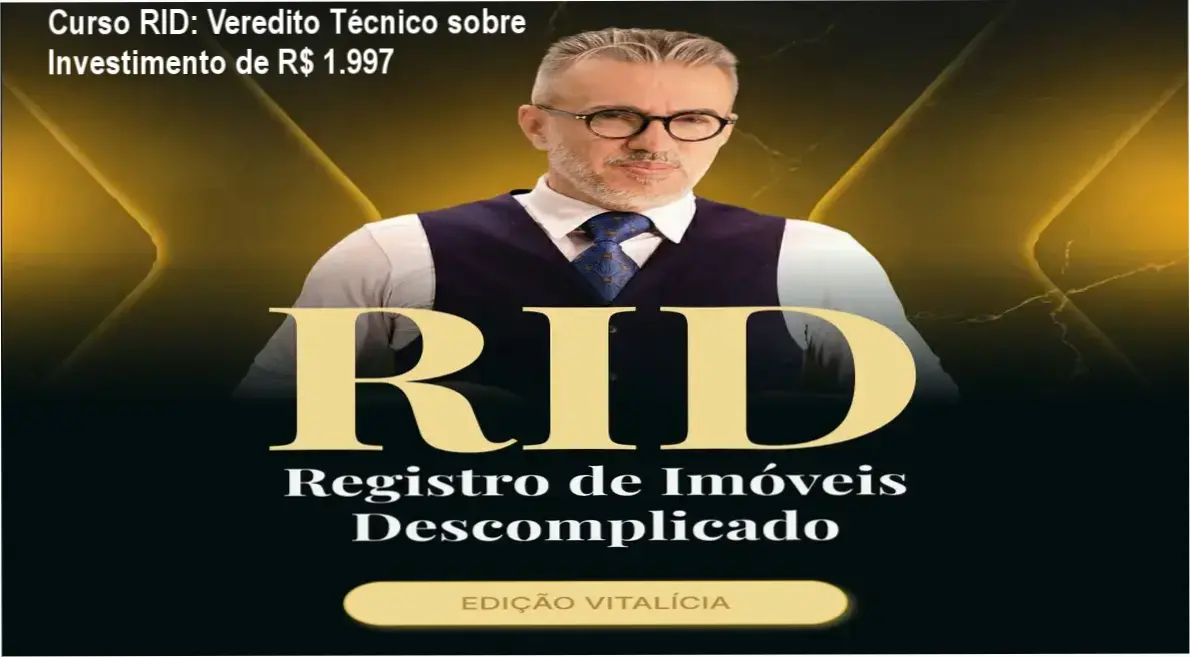 Curso RID: Veredito Técnico sobre Investimento de R$ 1.997 1 Curso Registro de Imóveis Descomplicado Professor Marcos Salomão bastidores funcionamento interno