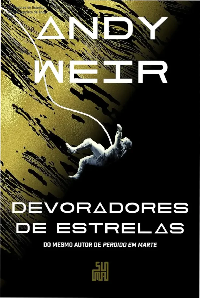 Capa do livro Devoradores de Estrelas de Andy Weir com temática espacial e de ficção científica hard