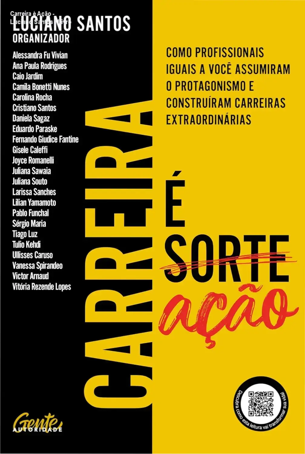 Carreira é Ação - Luciano Santos | Livro 1 Ebook Carreira é Ação destacando profissionais em ações de carreira