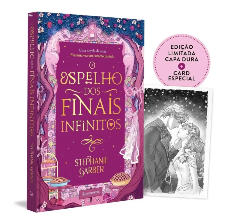 O espelho dos finais infinitos - Stephanie Garber | Resenha 8 Capa dura de O espelho dos finais infinitos com ilustrações de magia e mistério