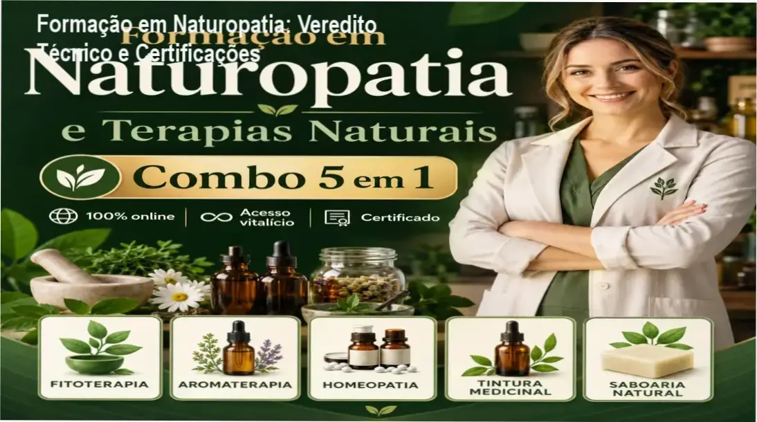 Formação em Naturopatia: Veredito Técnico e Certificações 1 Formação em Naturopatia Escola Terapia Milenar bastidores e funcionamento do curso