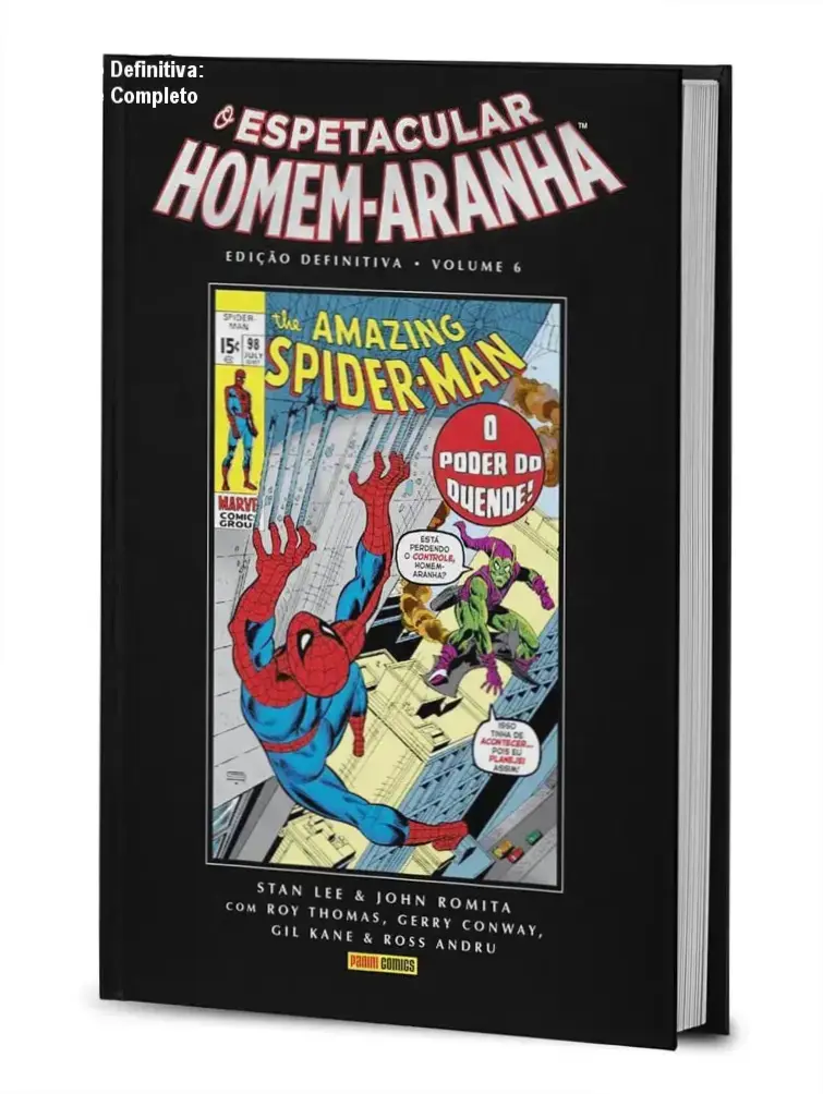Capa do livro O Espetacular Homem-Aranha Volume 6 Edição Definitiva da editora Panini