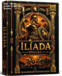 Livro Ilíada de Homero Edição Supreme com capa dura e acabamento em alto relevo