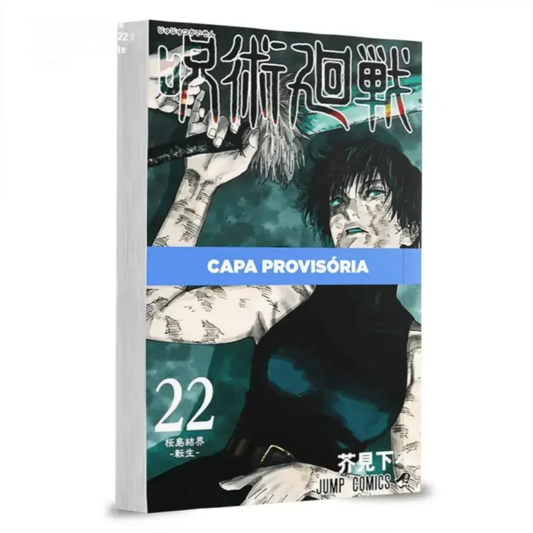 Capa do mangá Jujutsu Kaisen Vol. 22 mostrando Maki e Noritoshi em batalha contra um espírito amaldiçoado gigante