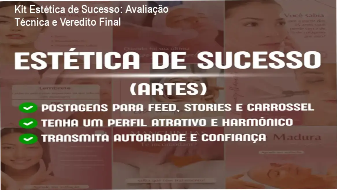 Kit Estética de Sucesso do Mkt do Studio: visão interna das artes editáveis