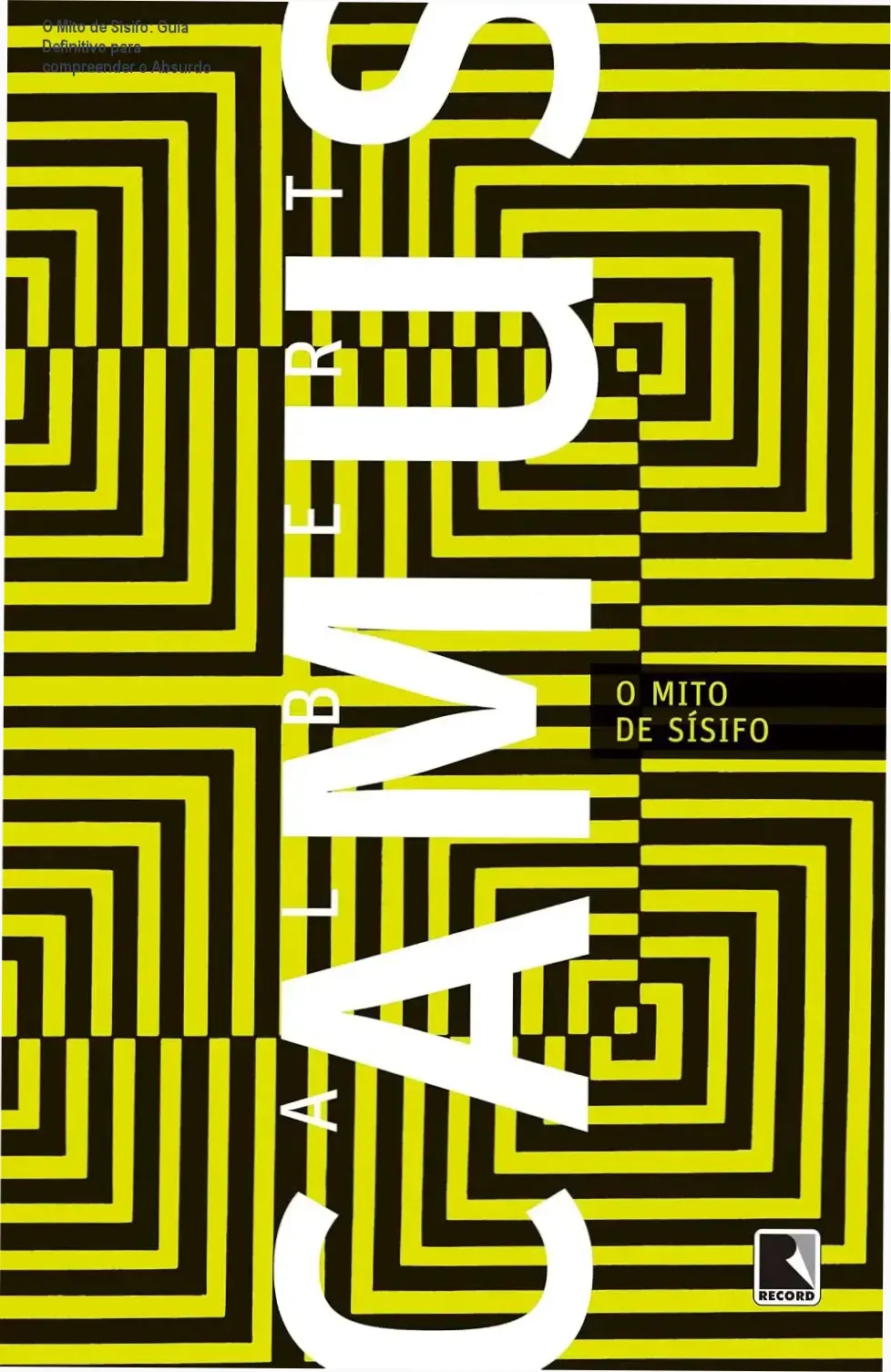 O Mito de Sísifo: Guia Definitivo para compreender o Absurdo 1 Capa do livro O Mito de Sísifo ilustrada com a pedra rolando