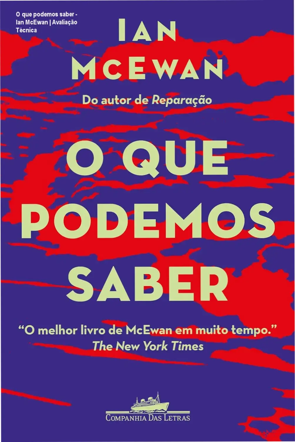 Capa do livro O que podemos saber de Ian McEwan ilustrada por Celso Longo