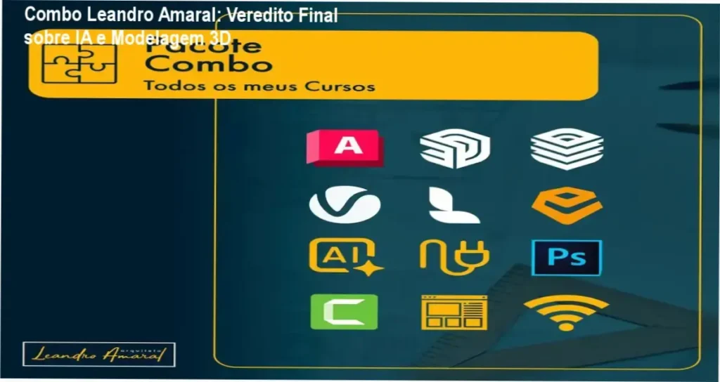 Combo Leandro Amaral: Veredito Final sobre IA e Modelagem 3D 1 Pacote Combo Leandro Amaral: bastidores do portal de cursos e app de prompts