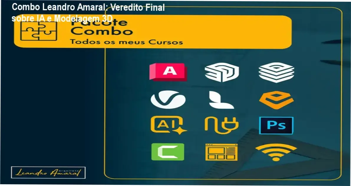 Combo Leandro Amaral: Veredito Final sobre IA e Modelagem 3D 1 Pacote Combo Leandro Amaral: bastidores do portal de cursos e app de prompts