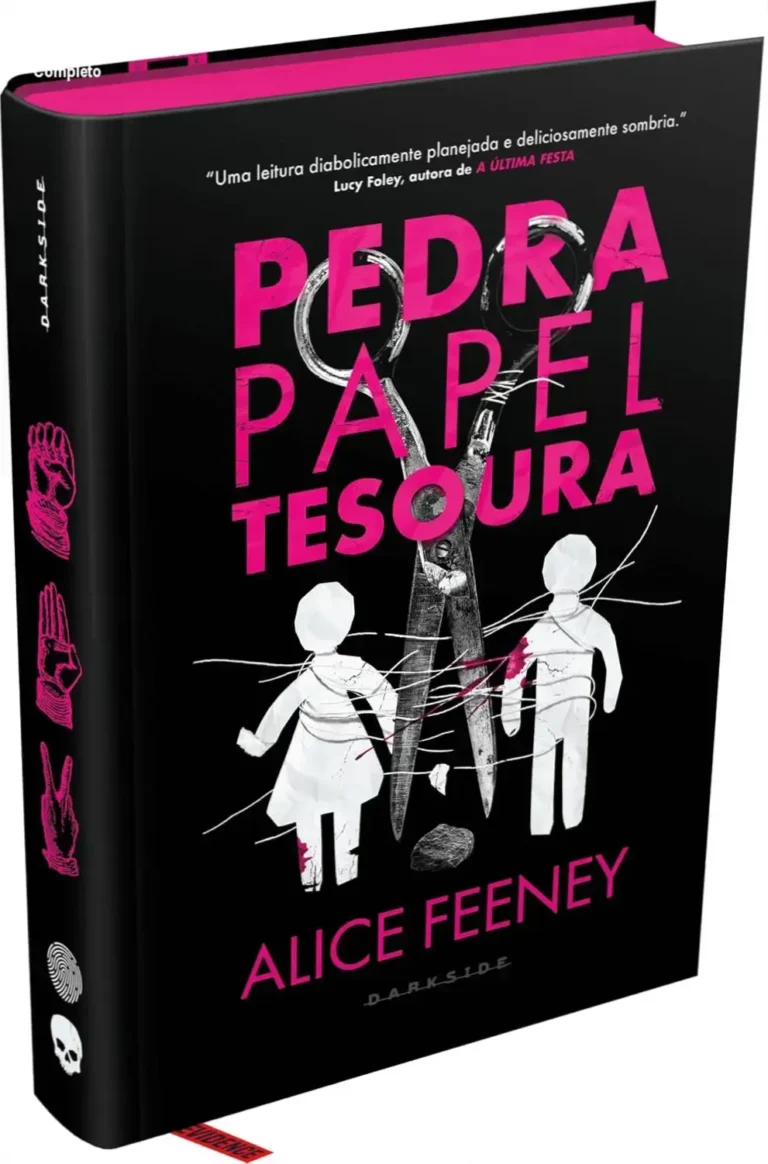 Pedra Papel Tesoura - Alice Feeney | Dossiê Completo 14 Capa do livro Pedra Papel Tesoura de Alice Feeney, um thriller psicológico da coleção E.L.A.S da Darkside Books