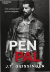 Capa do livro Pen Pal de J. T. Geissinger em um dispositivo digital evidenciando o gênero romance dark