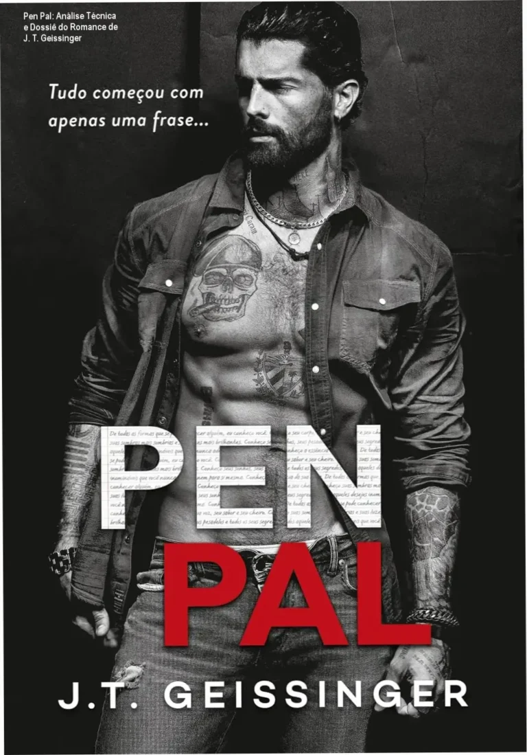 Pen Pal: Análise Técnica e Dossiê do Romance de J. T. Geissinger 14 Capa do livro Pen Pal de J. T. Geissinger em um dispositivo digital evidenciando o gênero romance dark