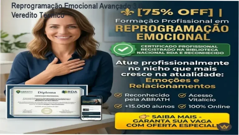 Reprogramação Emocional Avançado 3.0 de Alê Rodrigues: visão interna da plataforma e módulos de ensino