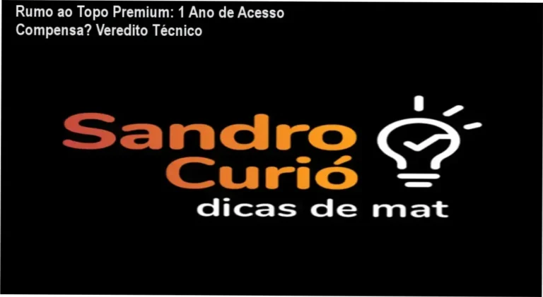 Rumo ao Topo Premium: 1 Ano de Acesso Compensa? Veredito Técnico 5 Rumo ao Topo Matemática Premium Sandro Curió bastidores plataforma aulas