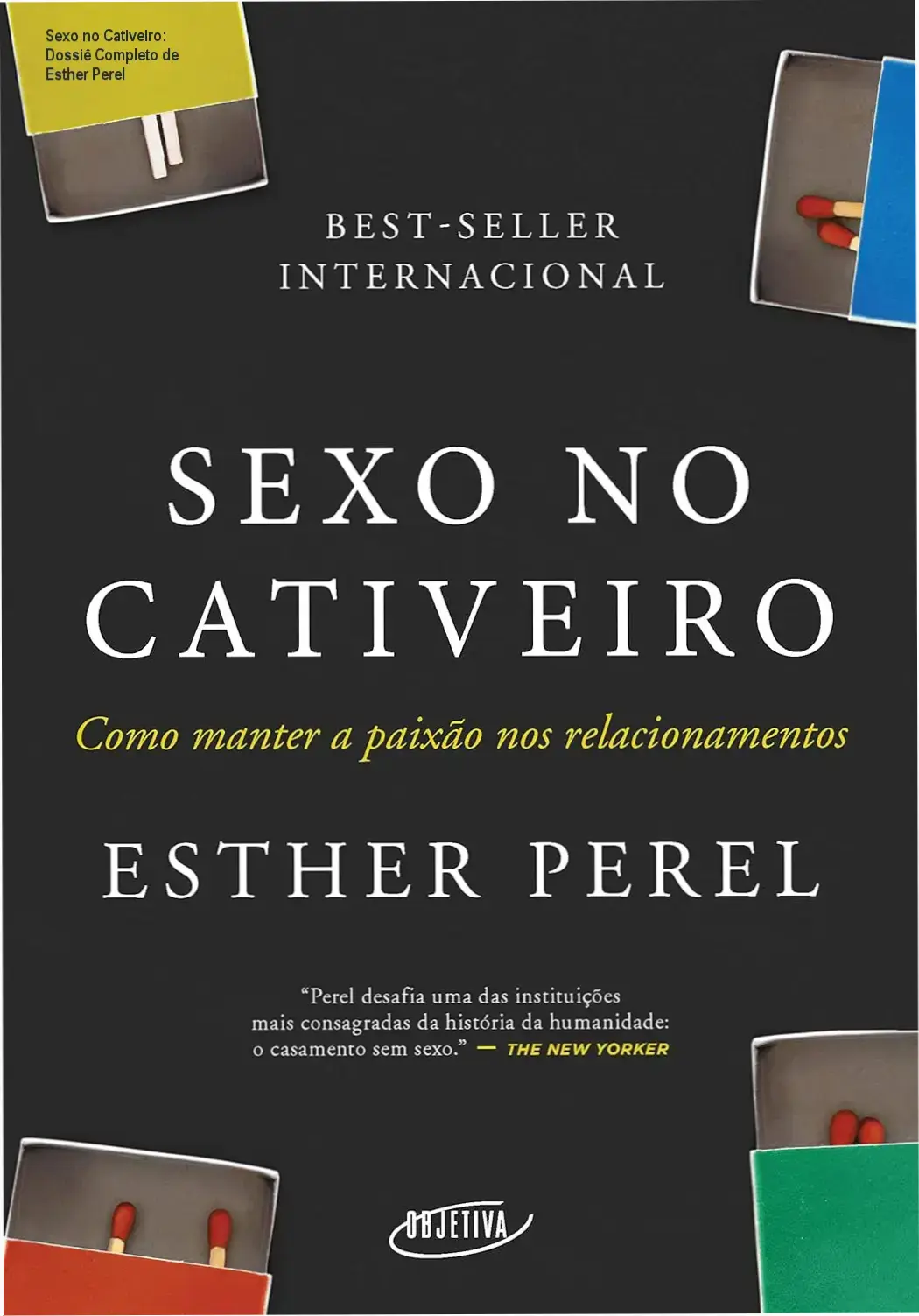 Sexo no Cativeiro: Dossiê Completo de Esther Perel 1 Capa do livro Sexo no Cativeiro de Esther Perel sobre vitalidade nos relacionamentos